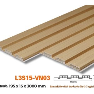 Lam 3 sóng 15mm sồi vàng đậm L3S15-03 hình 2