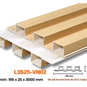 Lam 3 sóng 25mm sồi vàng nhạt L3S25-02 hình 3