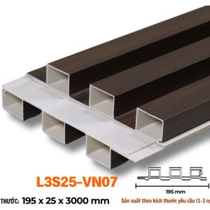 Lam 3 sóng 25mm màu walnut L3S25-07 hình 3