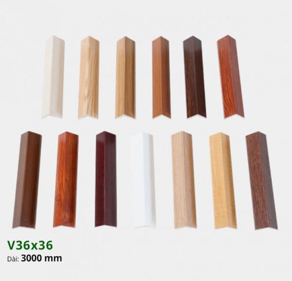 nẹp V36 nhựa giả gỗ