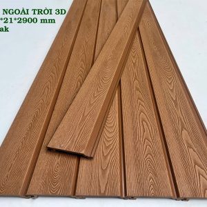 Tấm ốp ngoài trời 3D màu teak