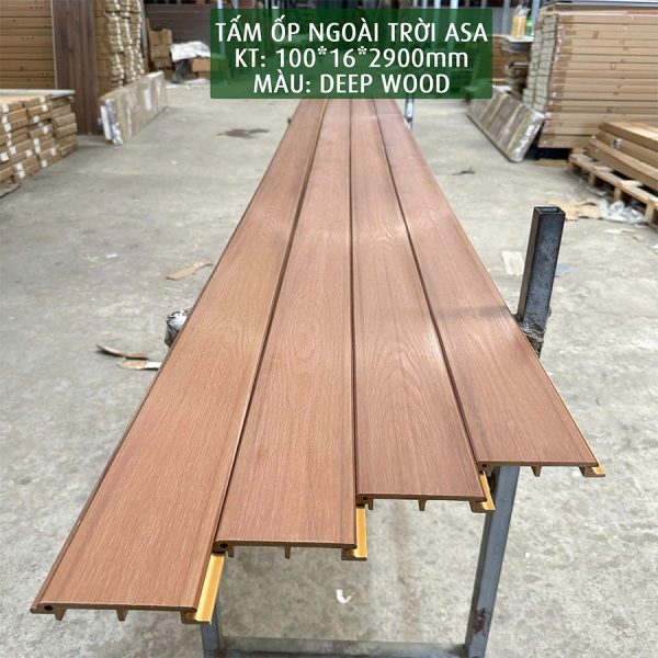 Tấm ốp ngoài trời ASA màu deep wood hình 2