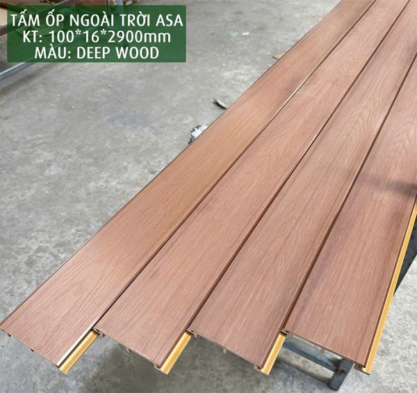 Tấm ốp ngoài trời ASA màu deep wood