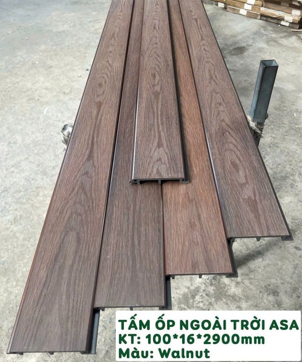 Tấm ốp ngoài trời ASA màu Walnut