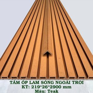 Lam sóng ngoài trời màu teak