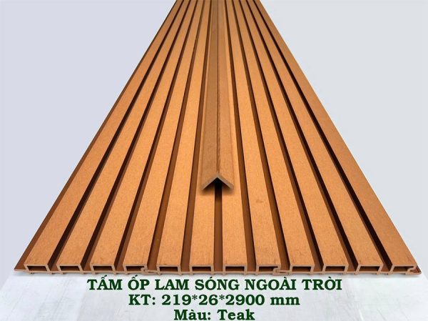 Lam sóng ngoài trời màu teak