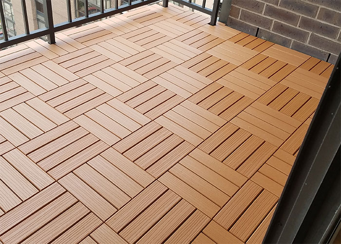 Công trình vỉ gỗ nhựa lót sàn ngoài trời hình 1