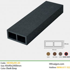 Lam gỗ nhựa HD40x90 Dark Grey