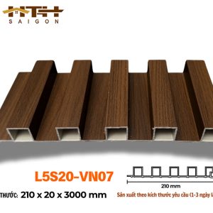 Lam 5 sóng 20mm màu Walnut L5S20-07