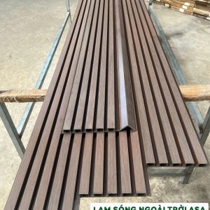 Lam sóng ngoài trời phủ ASA màu Walnut