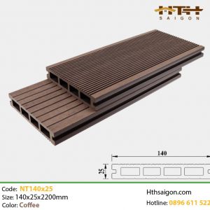 Sàn gỗ nhựa 140x25 Coffee