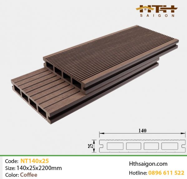 Sàn gỗ nhựa 140x25 Coffee