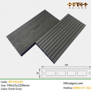 Sàn gỗ nhựa 140x25 Dark Grey