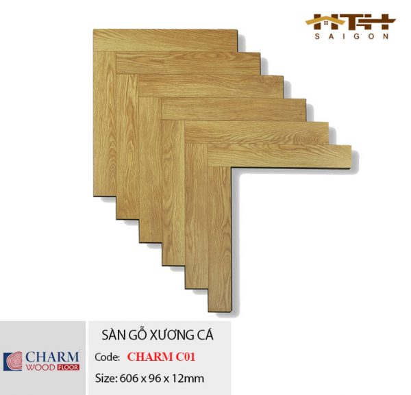sàn gỗ xương cá Charm Wood C02 hình 1