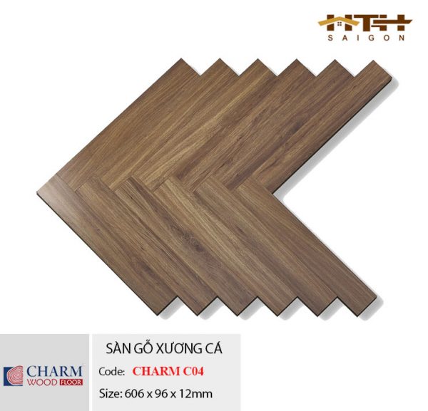 sàn gỗ xương cá Charm Wood C04