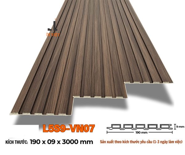 Lam 5 sóng 9mm màu walnut L5S9-07 hình 2