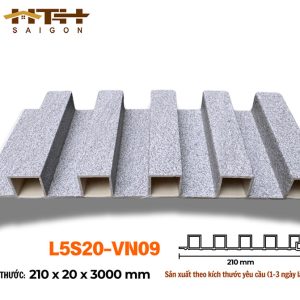 Lam 5 sóng 20mm màu bê tông L5S20-10