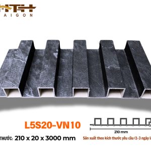 Lam 5 sóng 20mm vân đá nổi 3D L5S20-10