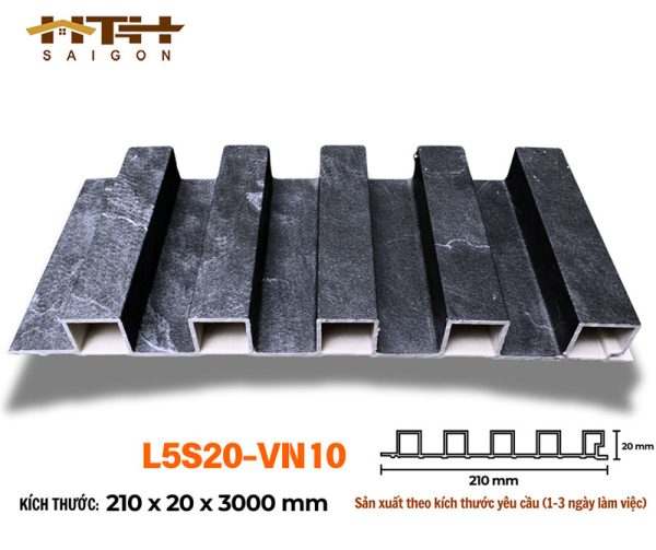 Lam 5 sóng 20mm vân đá nổi 3D L5S20-10