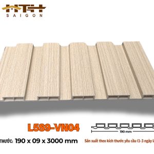 Lam 5 sóng 9mm vân gỗ kem L5S9-04