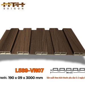 Lam 5 sóng 9mm màu walnut L5S9-07