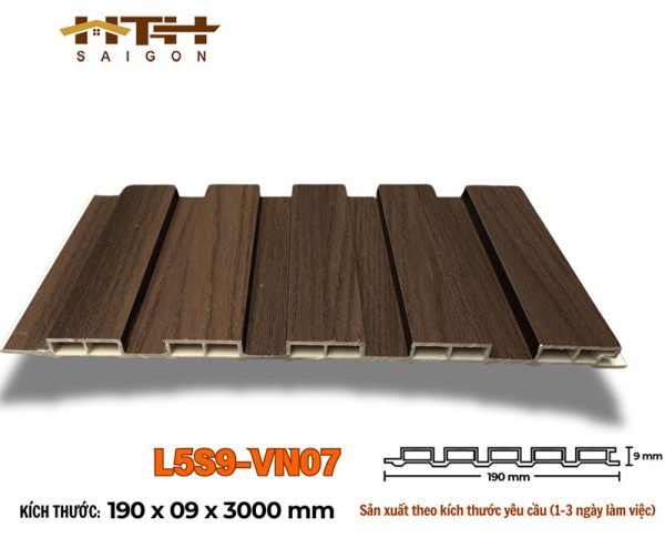 Lam 5 sóng 9mm màu walnut L5S9-07