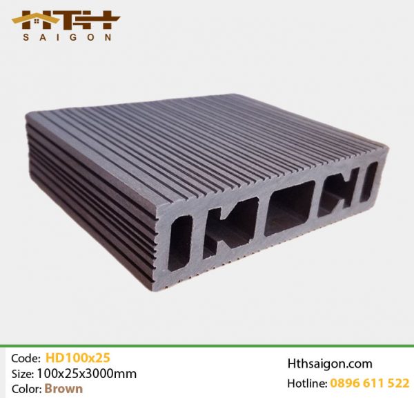 Lam gỗ nhựa HD100x25 Brown