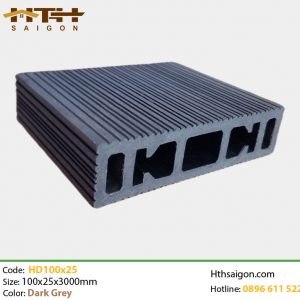 Lam gỗ nhựa HD100x25 Dark Grey