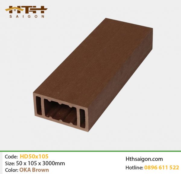 Lam gỗ nhựa HD50x105 OKA Brown