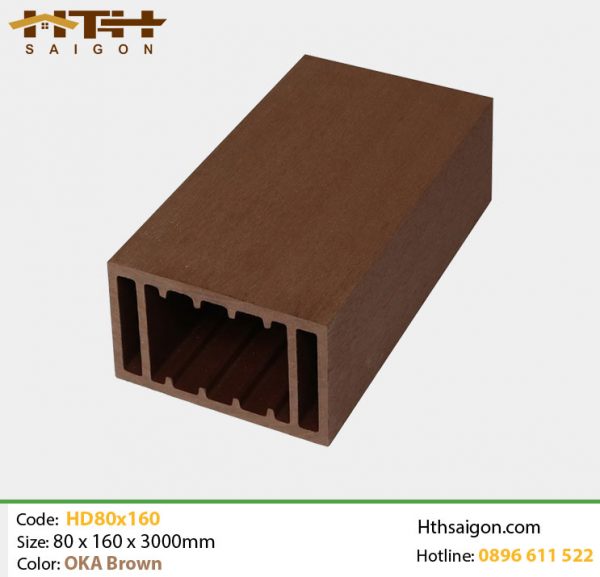 Lam gỗ nhựa HD80x160 OKA Brown