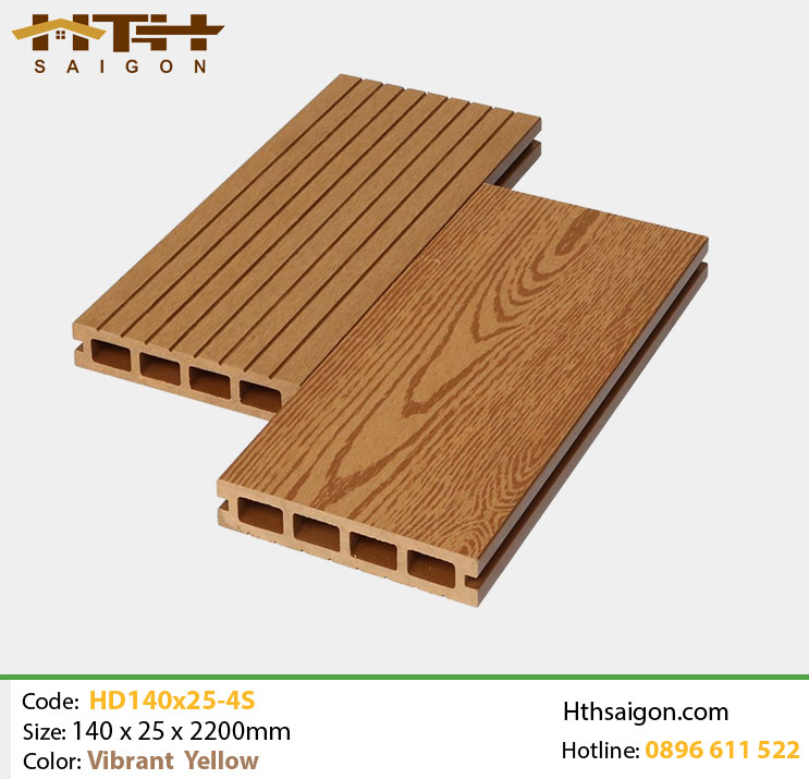Sàn gỗ nhựa HD140x25-4s Vibrant Yellow