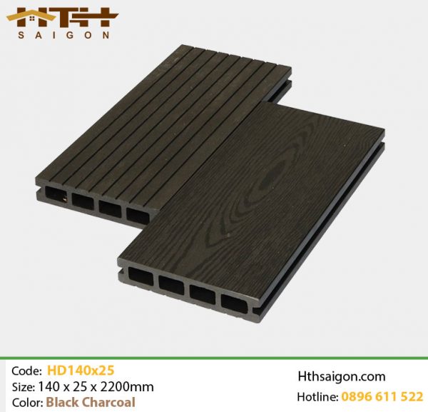 Sàn gỗ nhựa HD140x25-4s Black Charcoal