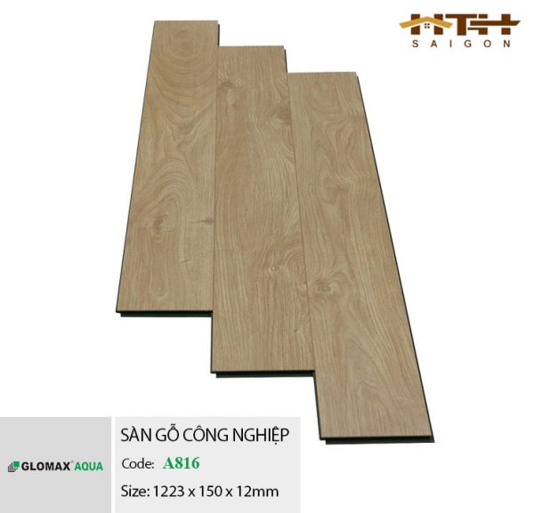 Sàn gỗ Glomax Aqua cốt xanh A816