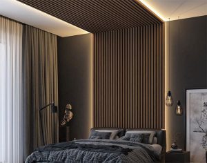 Mẫu trần nhựa giả gỗ phòng ngủ đẹp mới nhất 2022