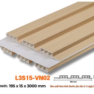 Lam 3 sóng 15mm sồi vàng nhạt L3S15-02 hình 2