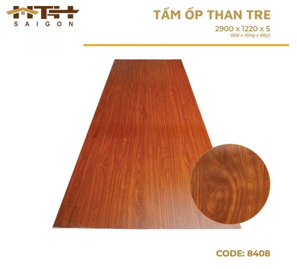 Tấm ốp than tre vân gỗ 8408