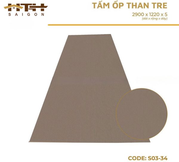 tấm ốp than tre vân kim loại S03-34