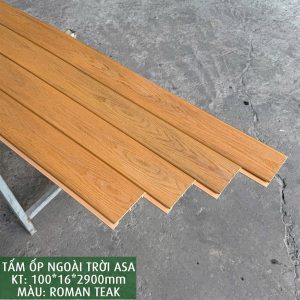 Tấm ốp ASA 1 sóng màu Roman teak hình 1