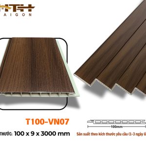 Tấm ốp phẳng 100mm màu walnut T100-vn07