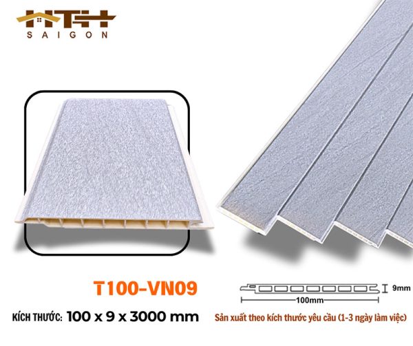 Tấm ốp phẳng 100mm màu bê tông T100-vn09