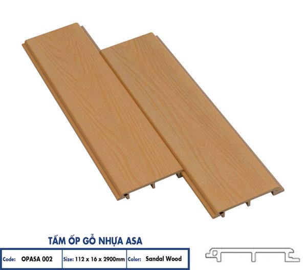 Tấm ốp 1 sóng ASA Sandal Wood