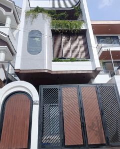 Tấm xi măng giả gỗ ngoài trời ốp mặt tiền nhà